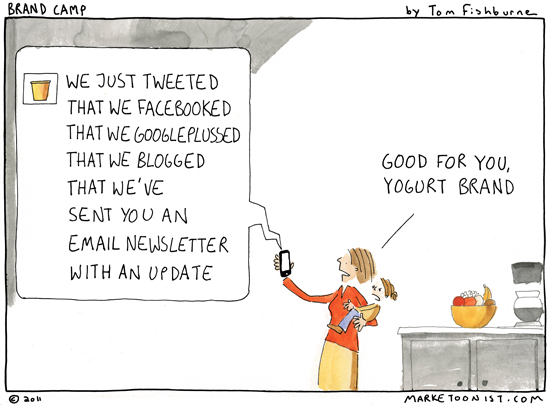 Social Media marketing cartoon